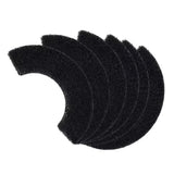 Set of black foam rubber gaskets on a white background