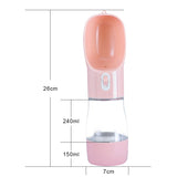 Pet Dog Water Bottle Feeder Bowl Portable Water Food Bottle Pets Outdoor Travel Drinking Dog Bowls Water Bowl for Dogs