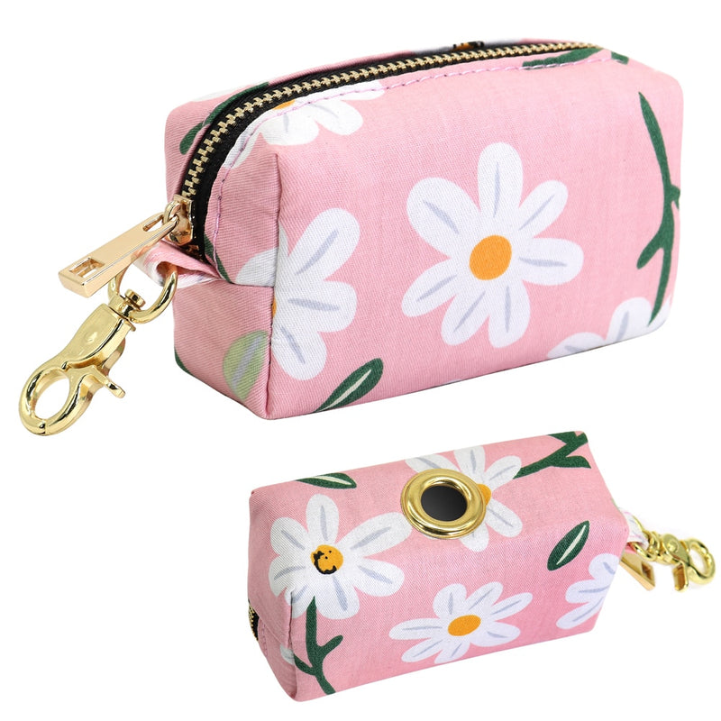 Portable Dog Poop Bag Dispenser Pouch Printed Dogs Poop Waste Bag Holder Pets Supplies Garbage Snack Bags For Outdoor Walking