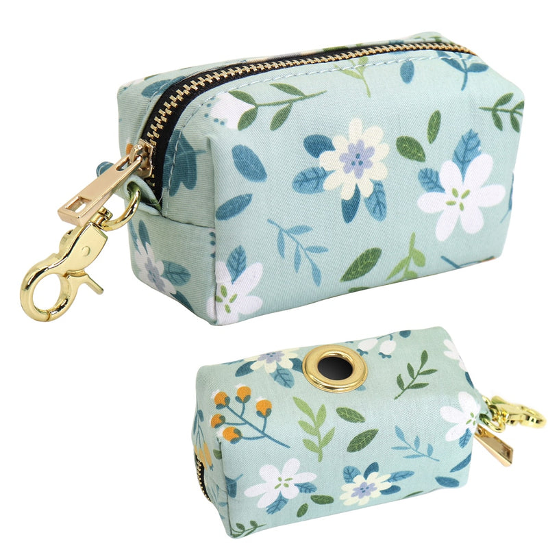 Portable Dog Poop Bag Dispenser Pouch Printed Dogs Poop Waste Bag Holder Pets Supplies Garbage Snack Bags For Outdoor Walking