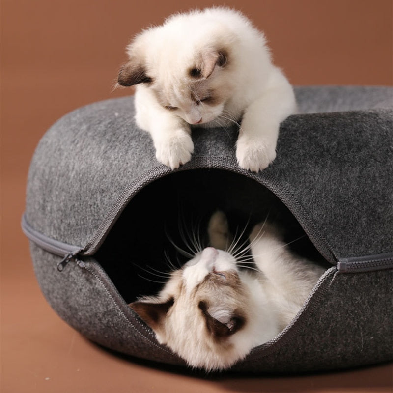 Cat bed tunnel Pet Cats Tunnel Interactive Play Toy  Dual Use Indoor Toys Kitten Exercising Products Cat Training Toy