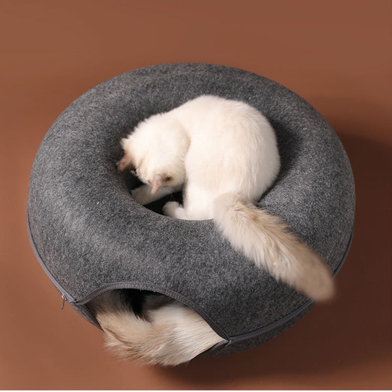 Cat bed tunnel Pet Cats Tunnel Interactive Play Toy  Dual Use Indoor Toys Kitten Exercising Products Cat Training Toy